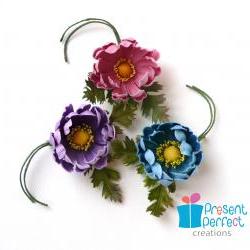 Fabric flower broach, cute retro corsage, fabric brooch